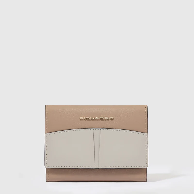 Portafoglio donna piccolo Beige