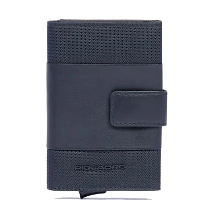 Portacarte PIQUADRO in Tessuto e Alluminio con RFID Colore Nero Linea Pq - Earth - PP5649S137R
