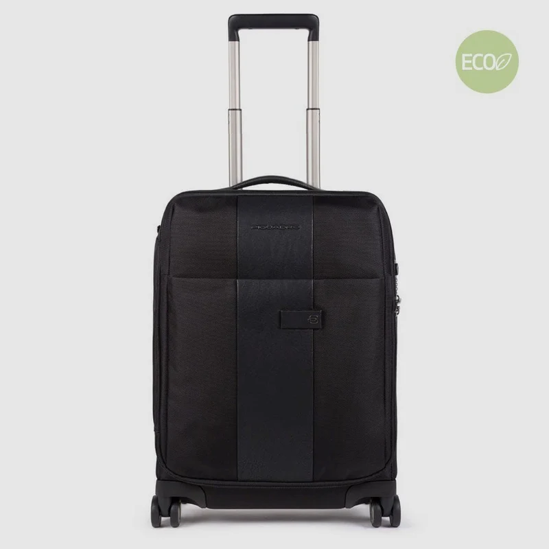 Trolley formato cabina ultra slim a quattro ruote Nero