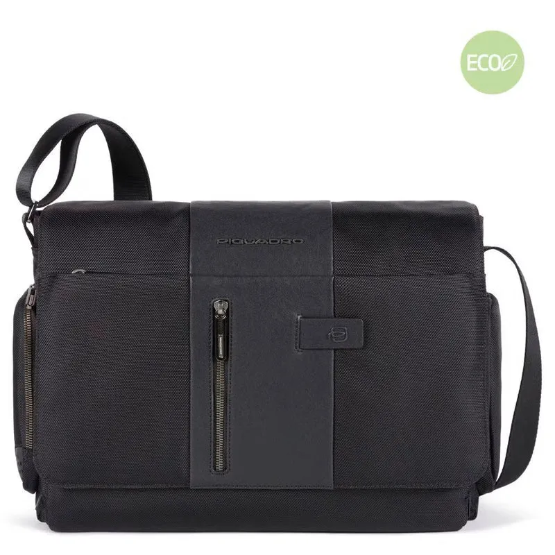 Messenger porta computer e porta iPad in tessuto Brief 2 Nera