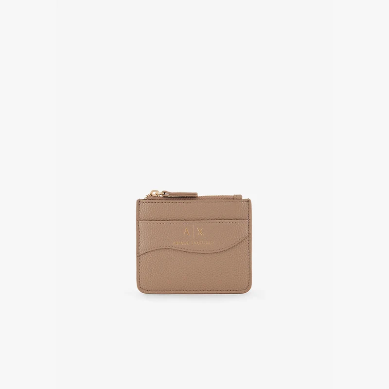 Portacarte con taschina zippata Fango