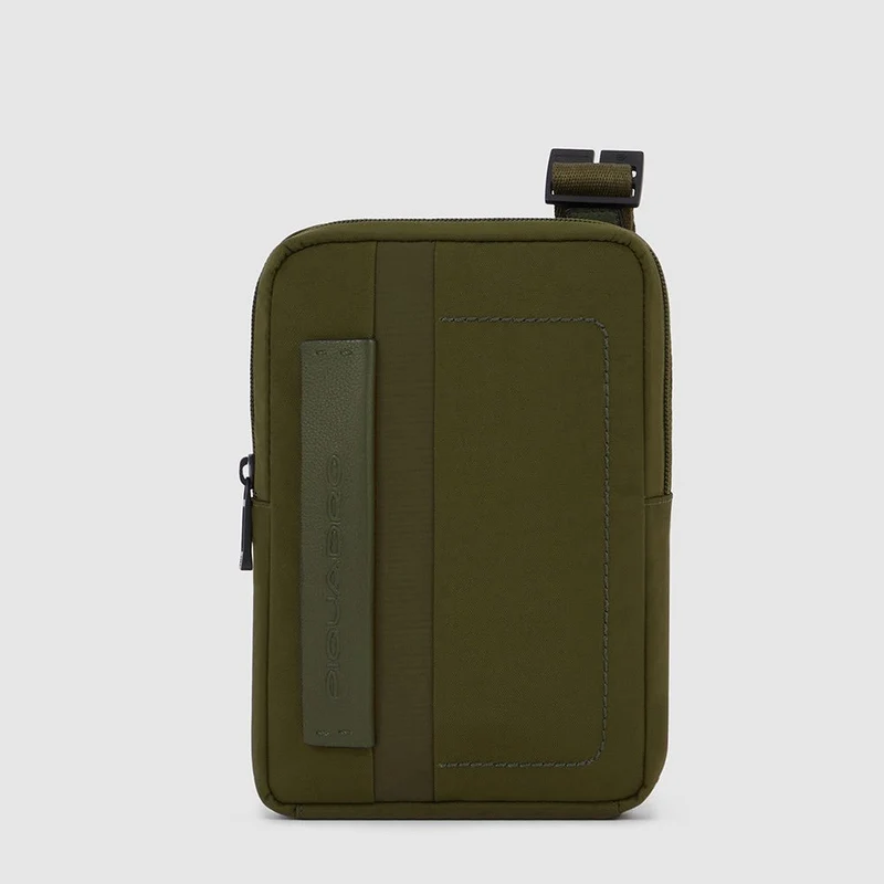 Borsello porta iPad mini pocket crossbody bag in recycled fabric Verde