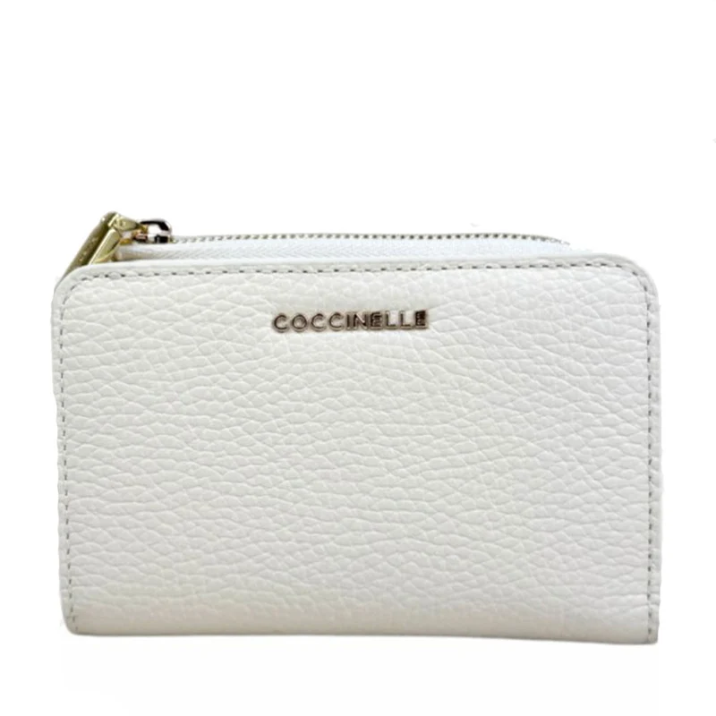 Portafoglio Donna Piatto COCCINELLE in Pelle Pearl Linea Metallic Soft