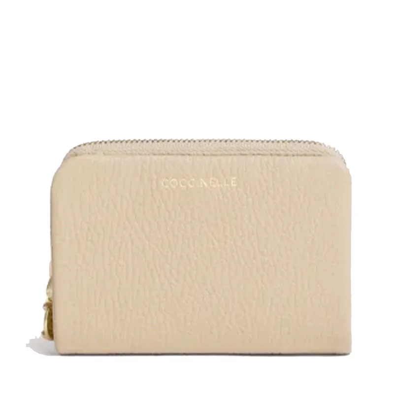 Portafoglio Donna Piccolo COCCINELLE in Pelle Sandshell Linea C - Me