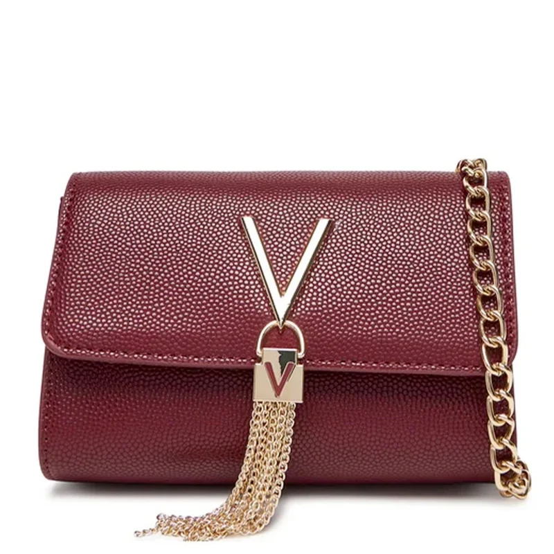 Borsa Donna a Tracolla VALENTINO BAGS linea Divina Colore Bordeaux - VBS1R403G