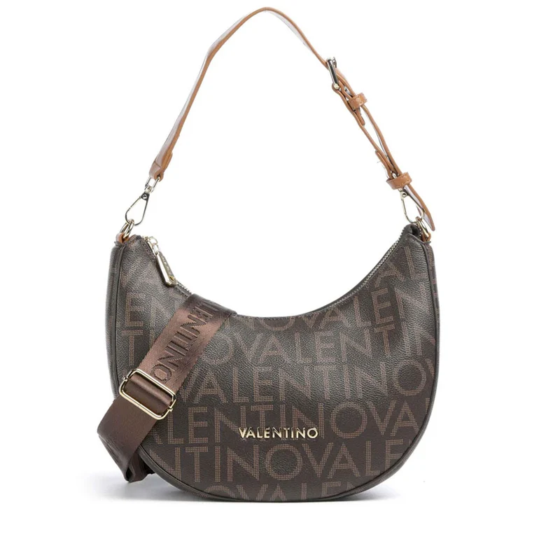 Borsa Donna Hobo a Spalla VALENTINO BAGS linea Regina Re Colore Moro - Naturale