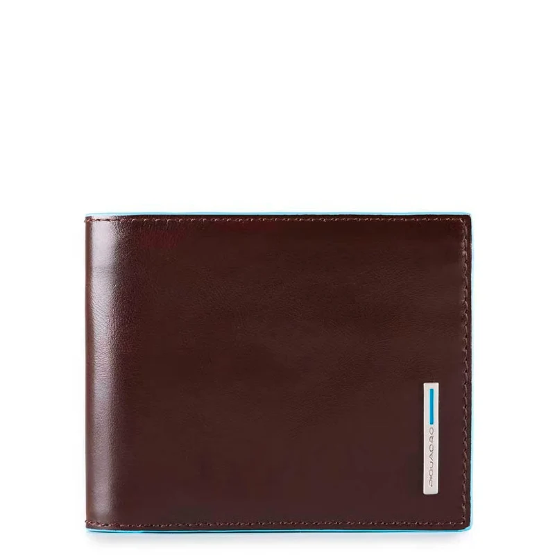 Portafoglio uomo con protezione anti-frode RFID Blue Square Special Mogano