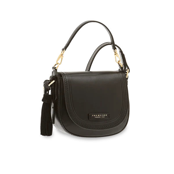 Borsa tracolla pelle con catena Nera Pearl District
