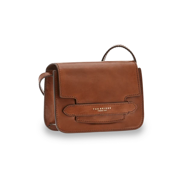 Borsa Tracolla Linea Lucrezia Marrone Oro