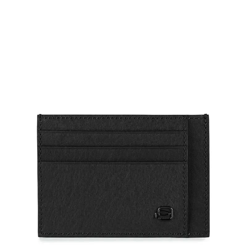 Bustina porta carte di credito tascabile con protezione anti-frode RFID Black Square
