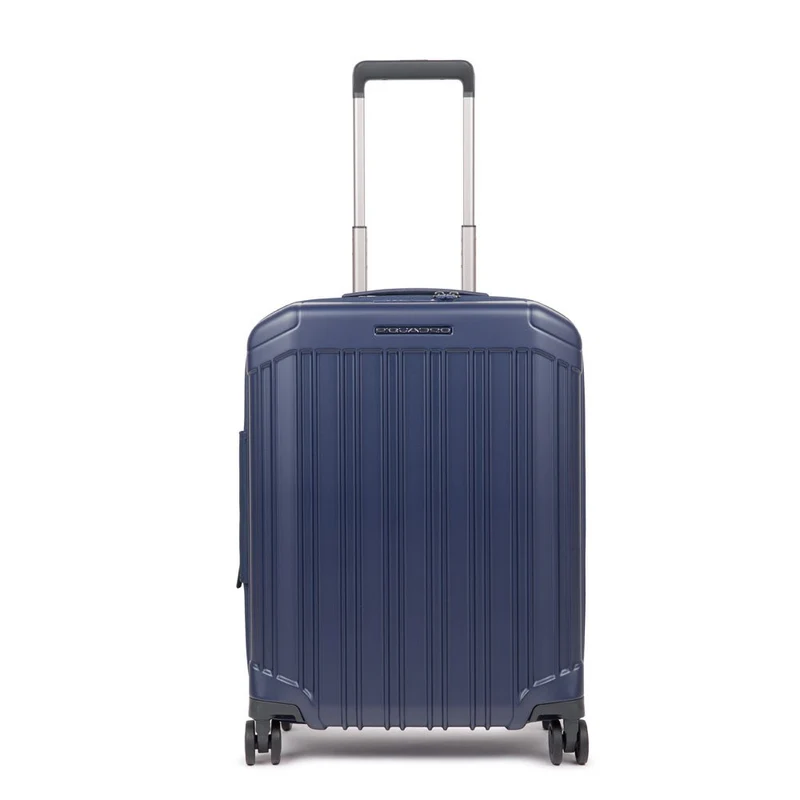 Trolley cabina rigido espandibile a quattro ruote Collezione PQ-Light Blu Scuro