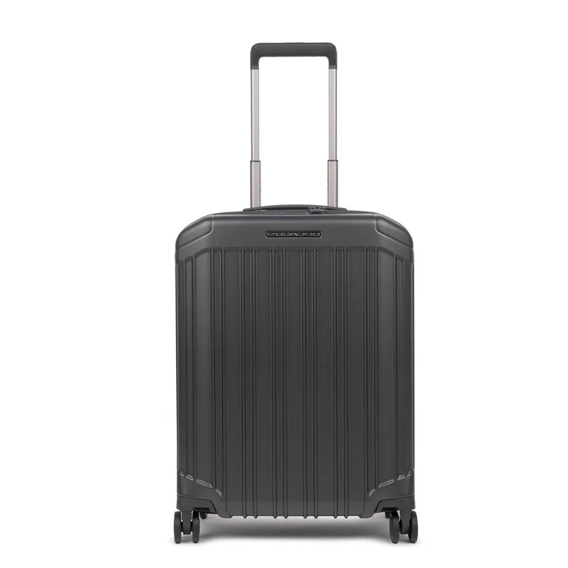 Trolley cabina rigido ultra slim Nero a quattro ruote Linea PQ Light