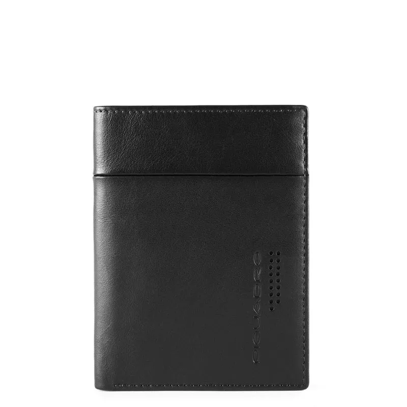 Portafoglio uomo verticale con scomparti per carte di credito e documenti e anti-frode RFID Urban