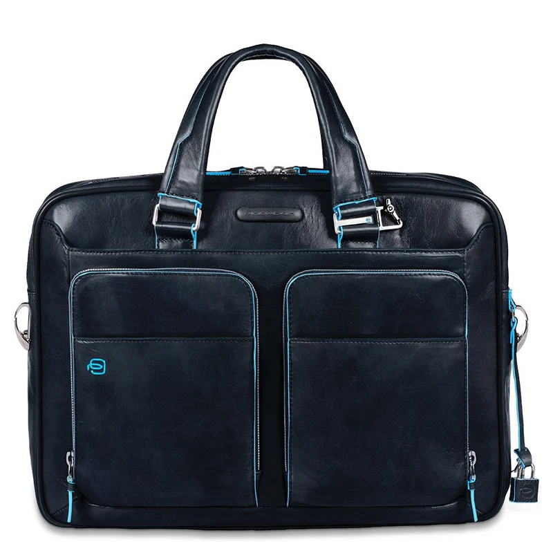 Borsa sottile porta computer e porta iPad Blue Square