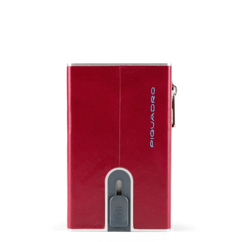 Compact wallet Rosso per banconote e carte di credito Blue Square