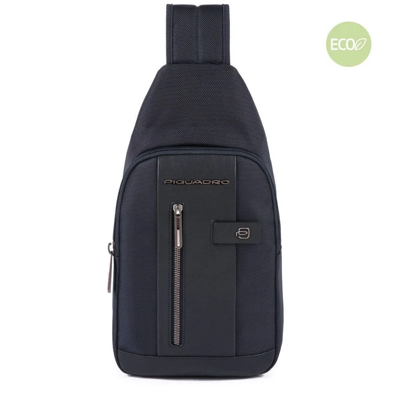 Monospalla in tessuto riciclato Brief 2 blu