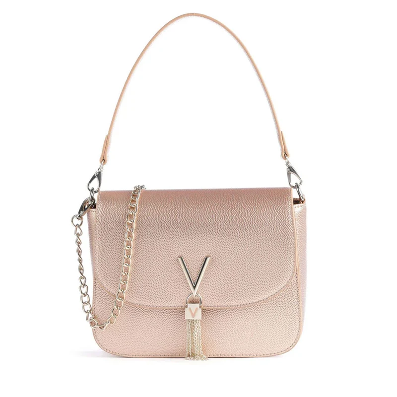 Borsa Donna a Spalla VALENTINO BAGS linea Divina Colore Oro Rosa- VBS1R404G