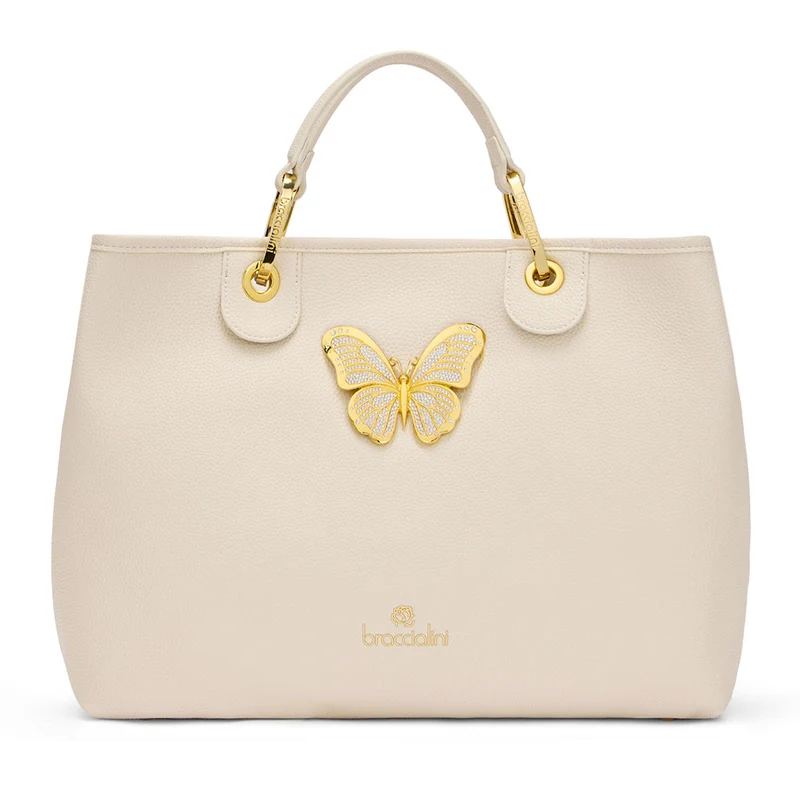 Borsa Donna a Mano Large BRACCIALINI linea Beth Jewels Beige