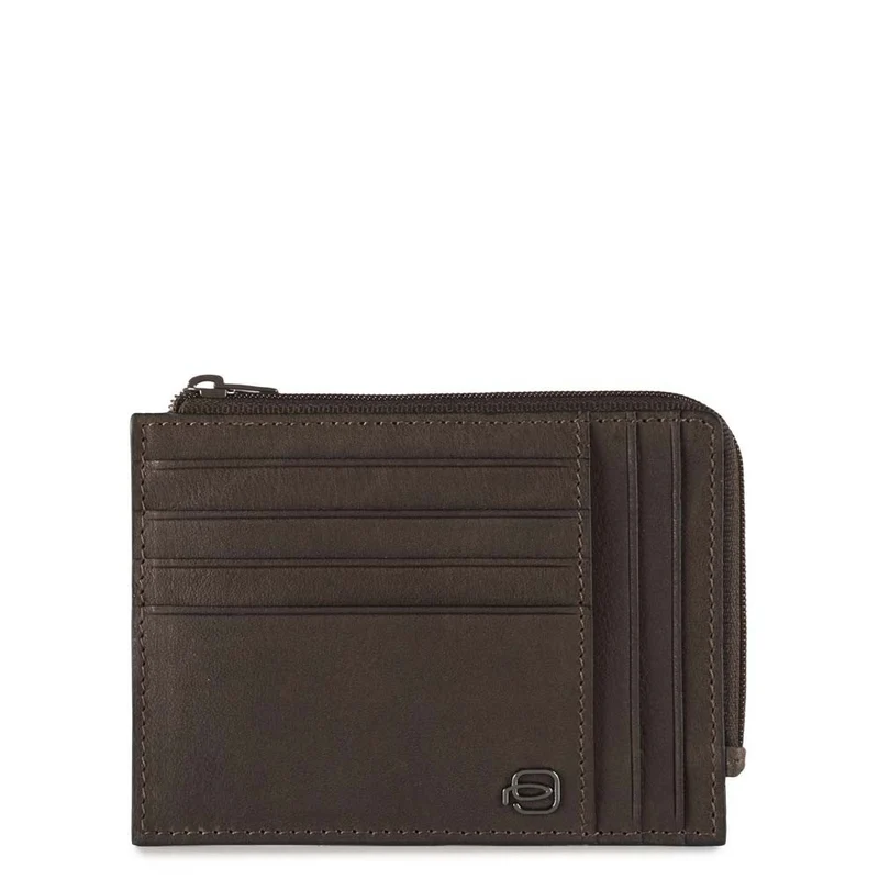 Bustina portamonete/documenti e carte di credito testa di moro con protezione anti-frode RFID Black Square