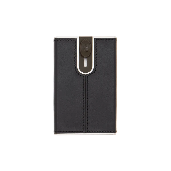 Portcarte in pelle a scatto con protezione rfid Blu Story Uomo