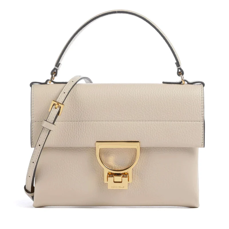 Borsa Donna a Mano con Tracolla COCCINELLE in Pelle Linea Arlettis Mini colore Sandshell