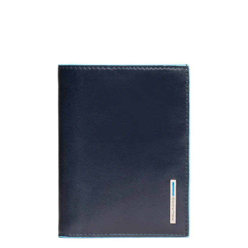 Portafoglio uomo verticale con scomparti per Blue Square