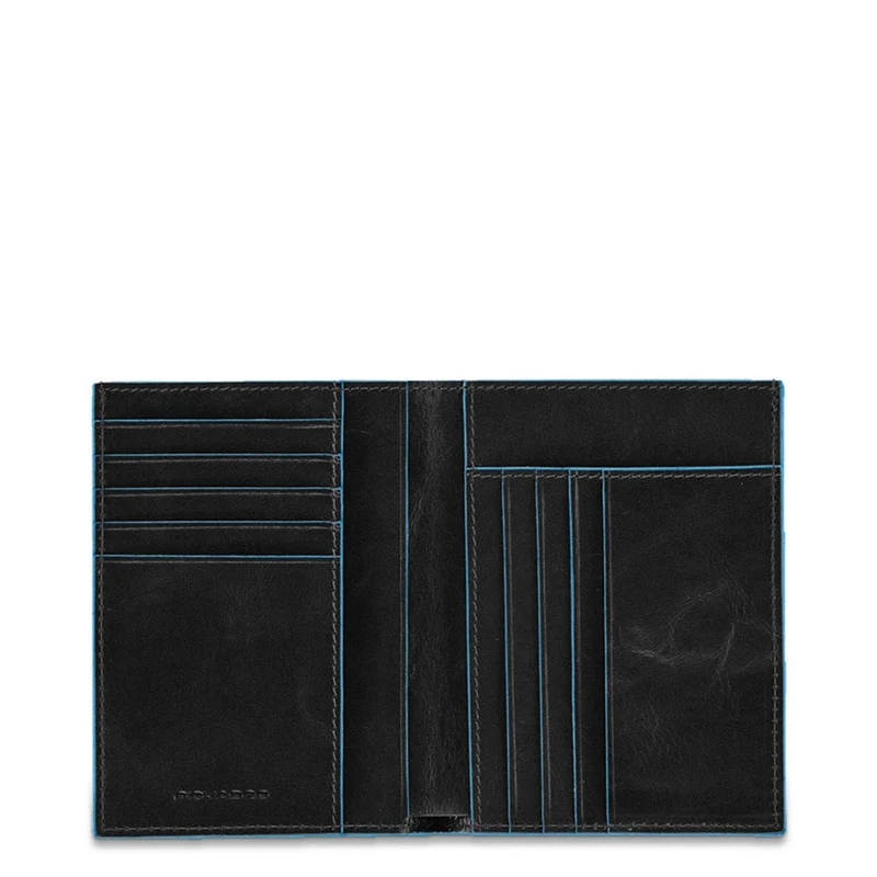 Portafoglio uomo verticale con scomparti per Blue Square