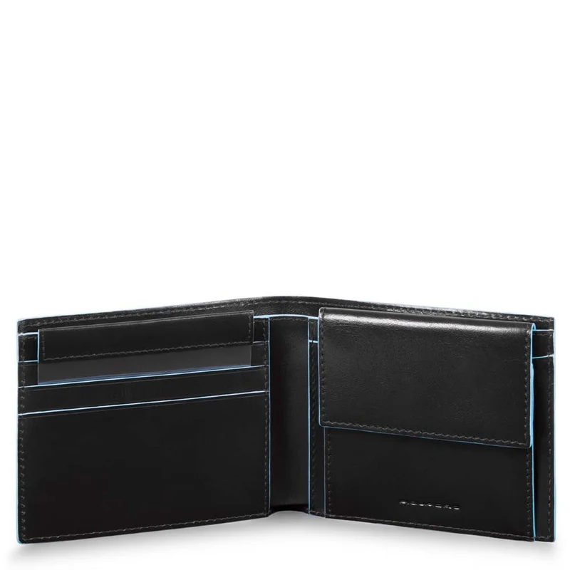 Portafoglio uomo con portamonete/porta carte di c Blue Square