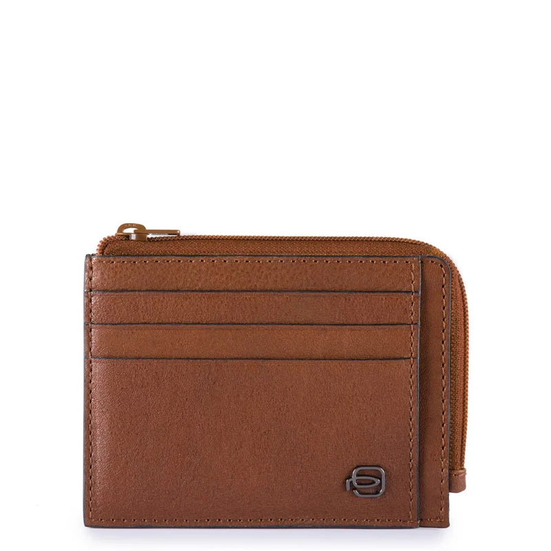 Porta carte di credito in pelle Black Square