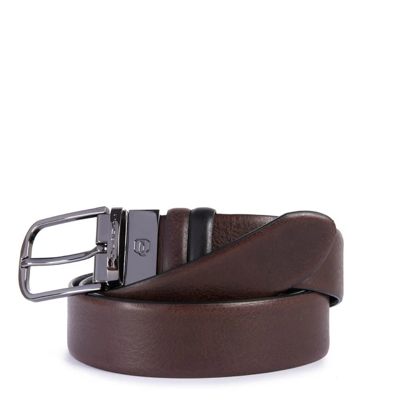 Cintura Uomo Reversibile Con Fibbia Ad Ardiglione Black Square