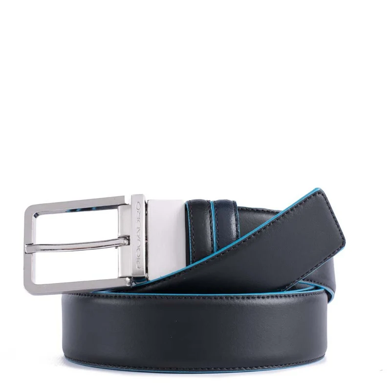 Cintura uomo reversibile con fibbia ad ardiglione Blue Square