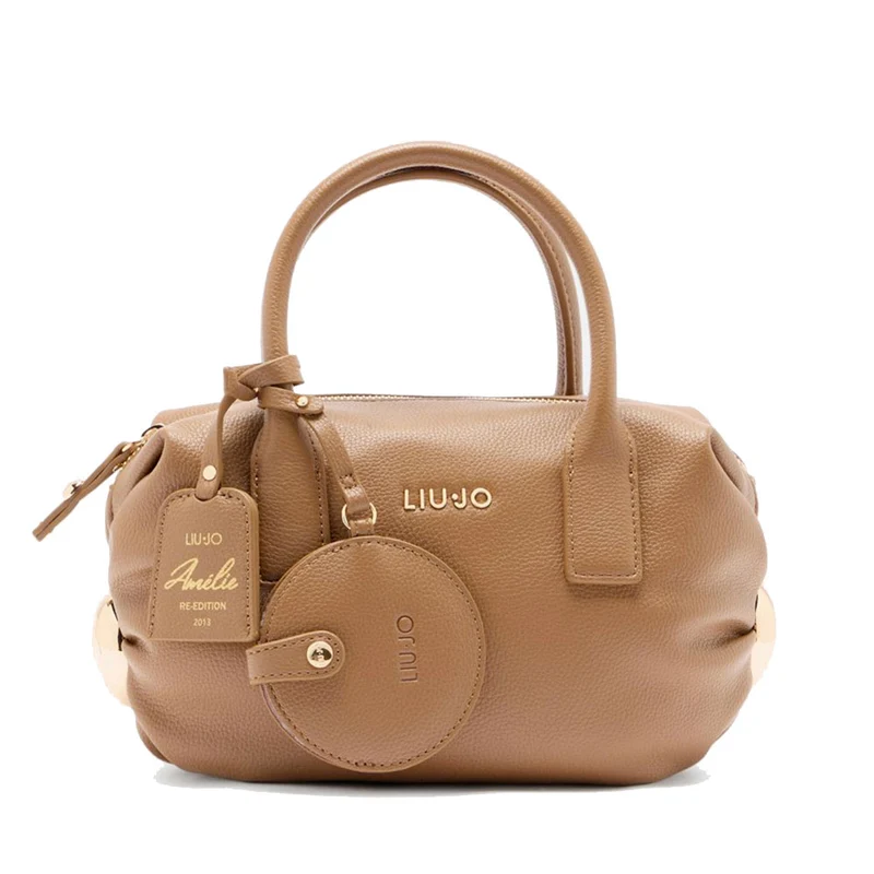 Bauletto Mini Donna LIU JO effetto Bottalato Marrone con Charm