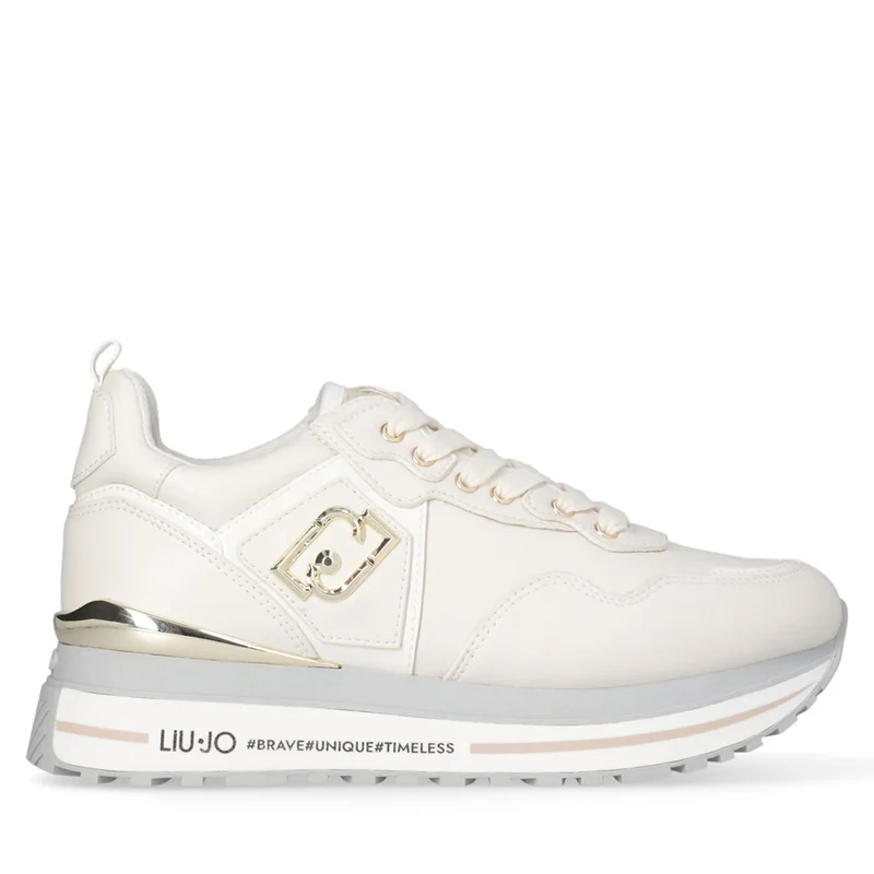 Sneakers Platform Donna LIU JO Maxi Wonder 01 in Pelle Milk
