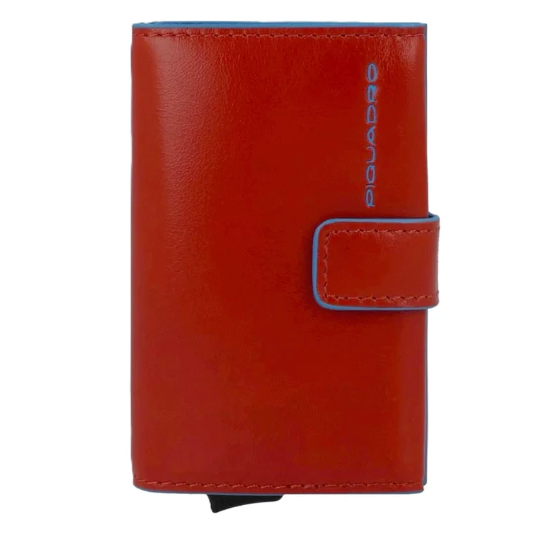 Portacarte PIQUADRO in Pelle e Alluminio con RFID in Pelle Cuoio - PP5649B2RBLR