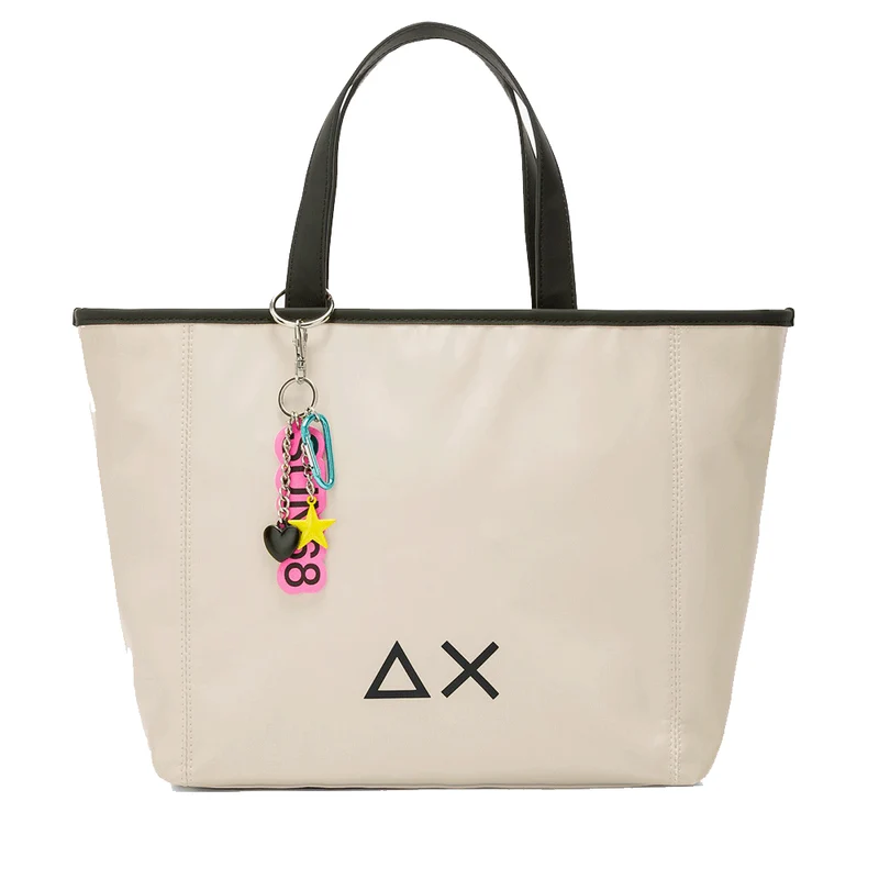 Shopping Bag SUN68 linea Jacqueline Bag Medium colore Ostrica - Z45260