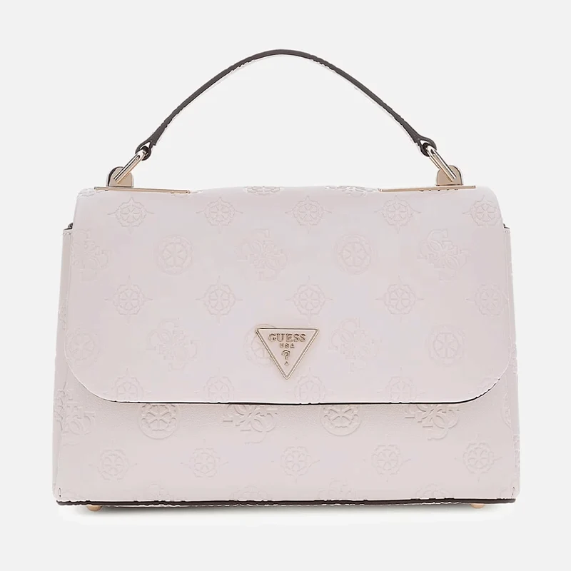 Borsa Donna a Mano con Tracolla GUESS Linea Tisha colore Stone Logo Misura Piccola