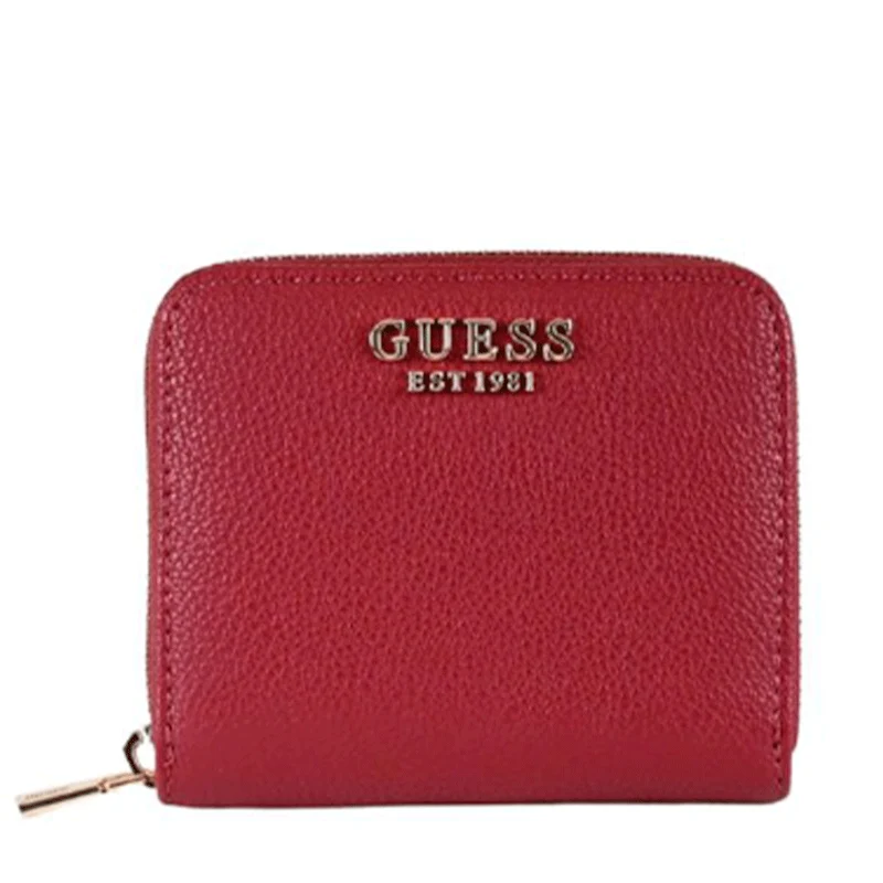 Portafoglio Piccolo GUESS Chiuso con Zip Linea Gregoria Colore Rosso