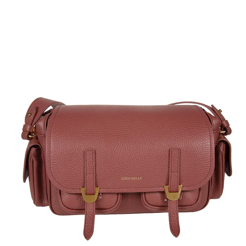 Borsa Donna a Tracolla COCCINELLE in Pelle Colore Brandy linea Campus Medium