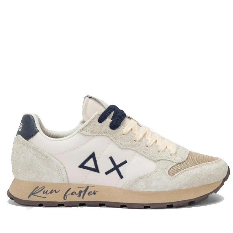 Scarpe Uomo Sun68 Sneakers Tom Vintage Colore Bianco Panna - Z45105
