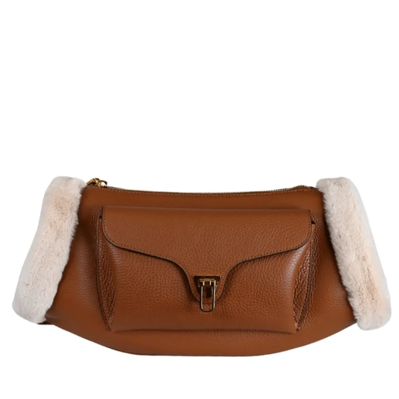 Borsa Donna a Tracolla COCCINELLE in Pelle linea Beat Artic Colore Cognac - Natural