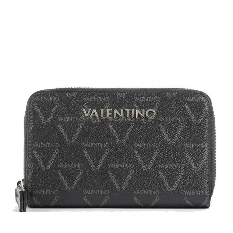 Portafoglio Donna Piccolo VALENTINO BAGS Due Scomparti Linea Lady Re Colore Nero - Multicolor