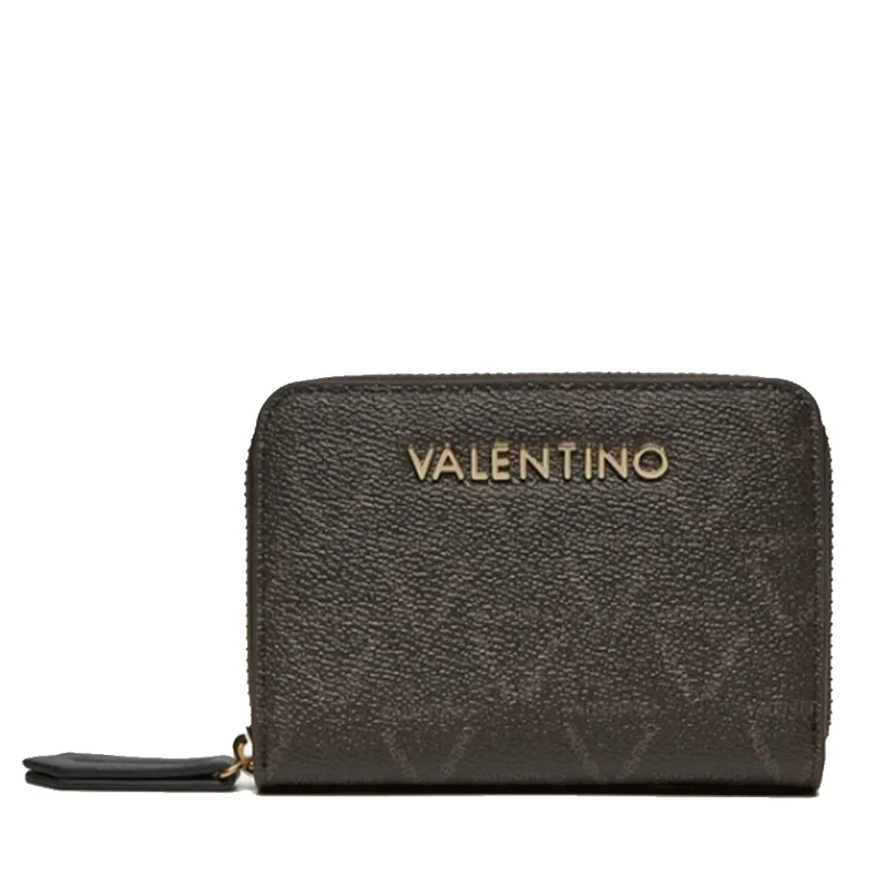 Portafoglio Donna Piccolo VALENTINO BAGS Chiuso con Zip Linea Lady Re Colore Moro - Nero