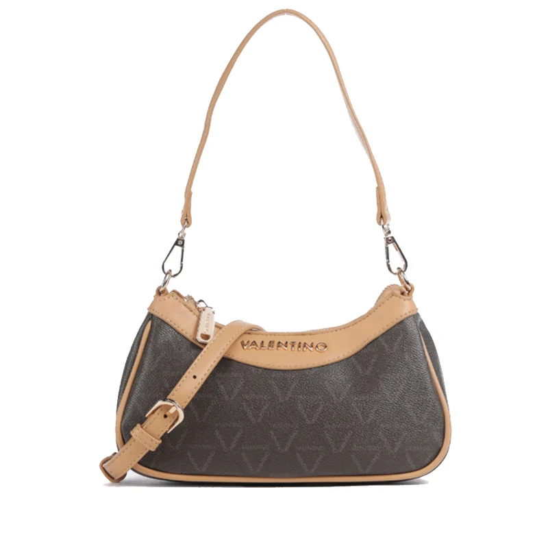 Borsa Donna Hobo a Spalla VALENTINO BAGS linea Lady Re Colore Moro - Cuoio