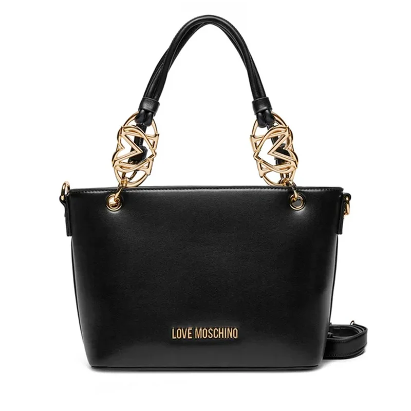 Borsa Donna a Mano con Tracolla LOVE MOSCHINO linea Jewel Nera