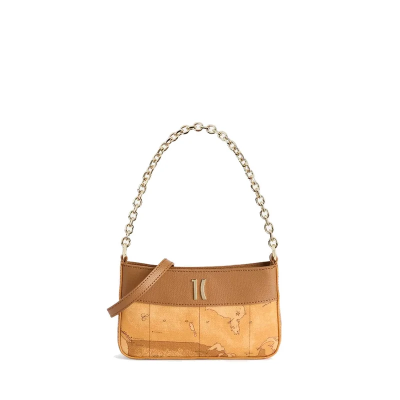 Pochette con Catena 1A Classe Alviero Martini linea Heritage Geo colore Geo Classic e Cuoio PO42