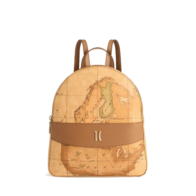 Zaino Donna 1A Classe Alviero Martini linea Heritage Geo colore Geo Classic e Cuoio LC18