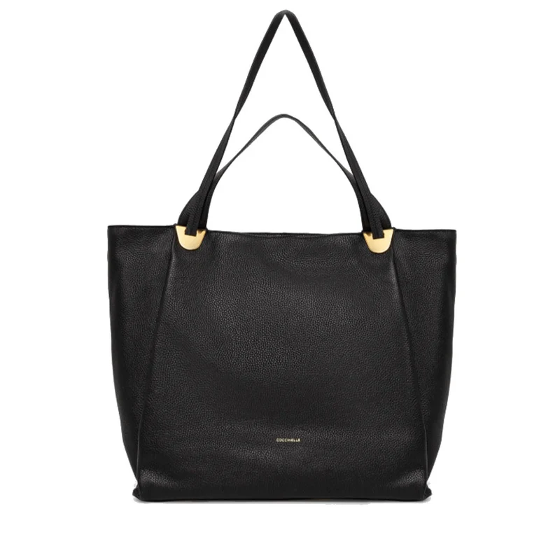 Borsa Donna Shopper a Spalla COCCINELLE in Pelle Linea Oliver colore Nero