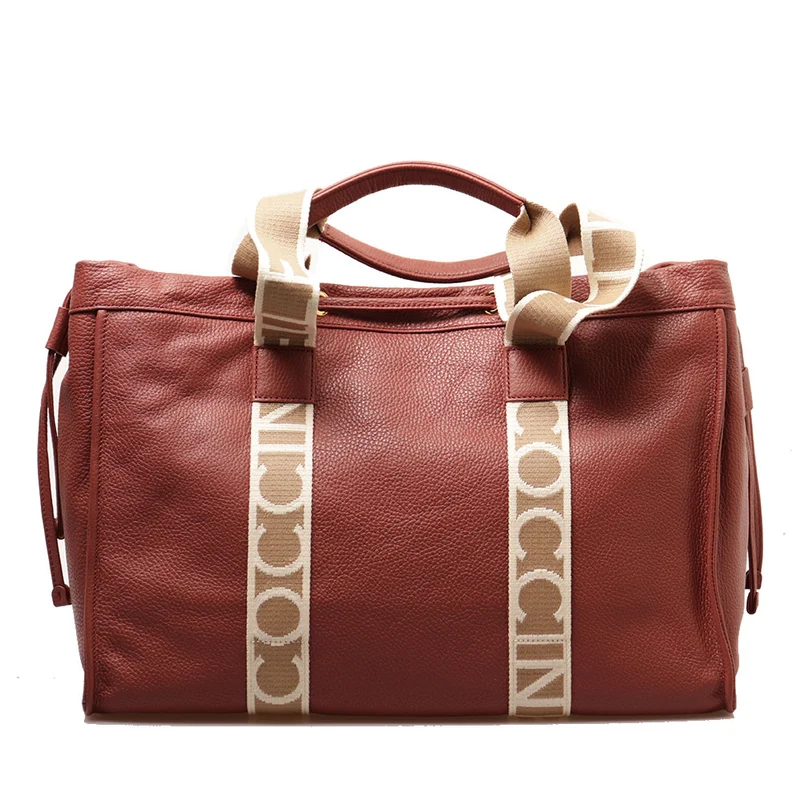 Borsa Donna a Spalla COCCINELLE in Pelle Linea 2Day Signature Large colore Brandy