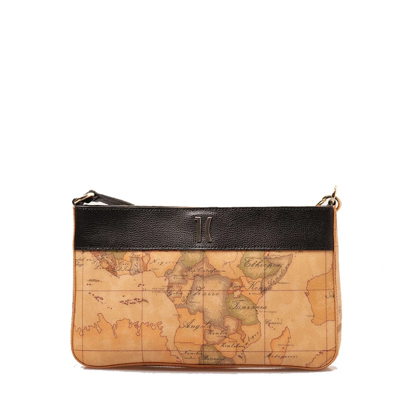 Pochette con Manichetto 1A Classe Alviero Martini linea Heritage Geo colore Geo Classic e Nero PO41