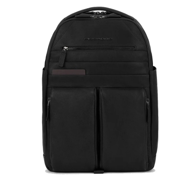 Zaino Uomo PIQUADRO con Porta PC 15,6" in Pelle Nera Linea Paavo - CA6030S122